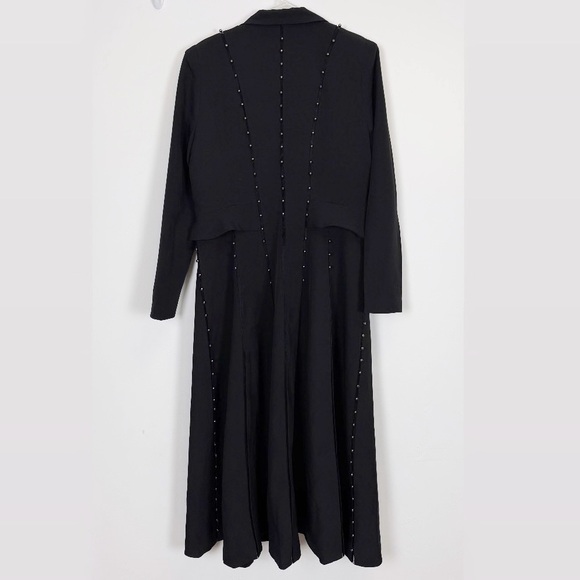 SS Sanyas Floral Trench Coat Womens Black XL Long NWT - Picture 2 of 9